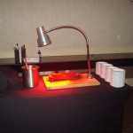 Heat Lamp Cutting Board Carving Station